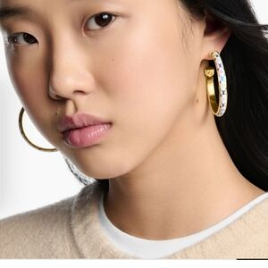 Gold and Multicolor Hoop Earrings. EXACT as LUXURY Brand.Comes W/gift🎁🔥🫦💥👍